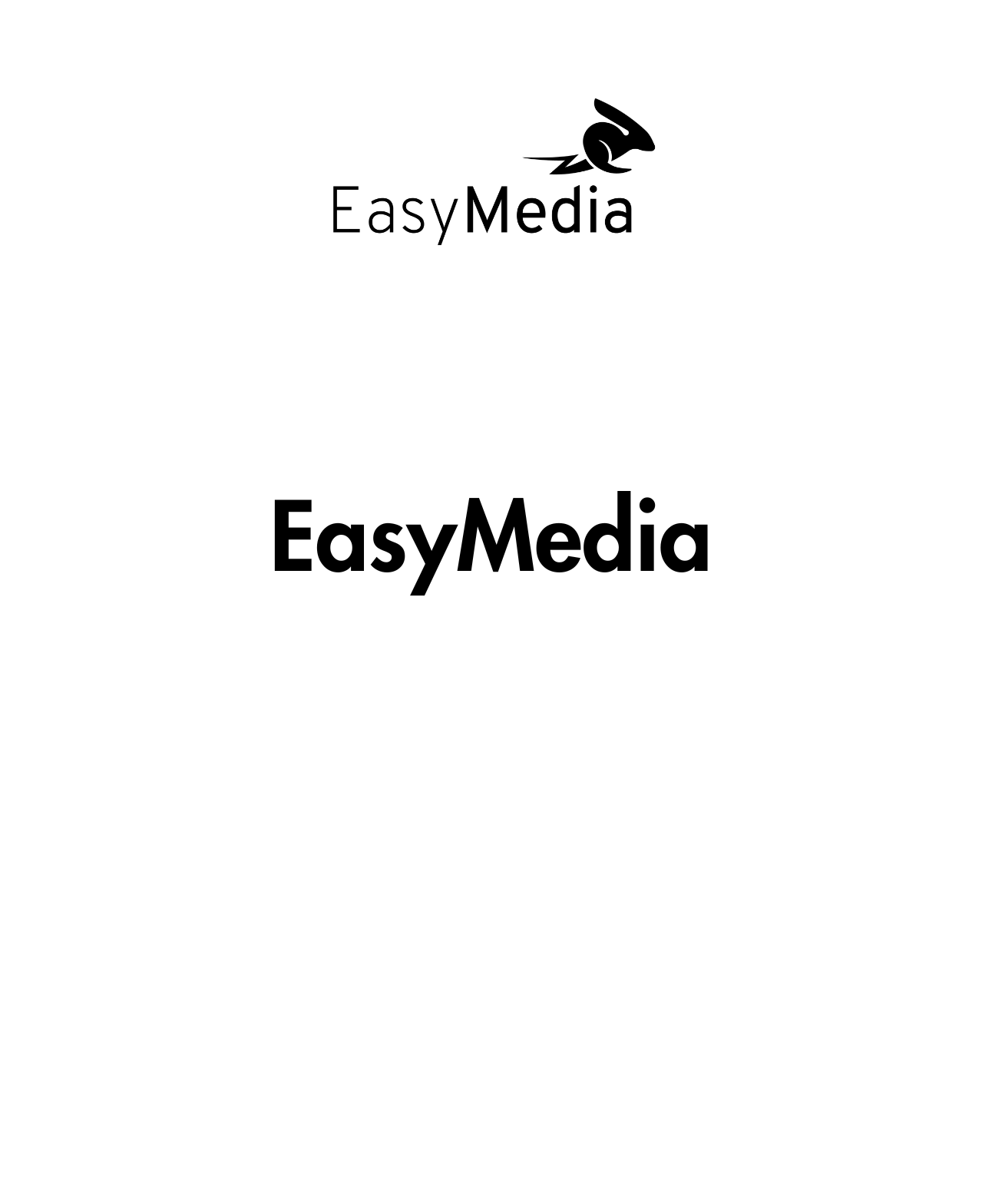 EasyMedia Holding AG brand card with logo on white