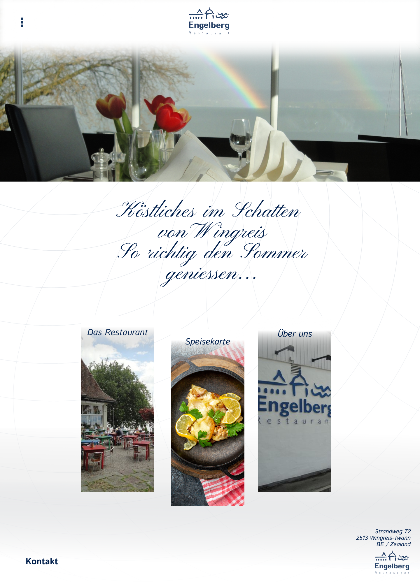 Das Restaurant Engelberg mobile website redesign